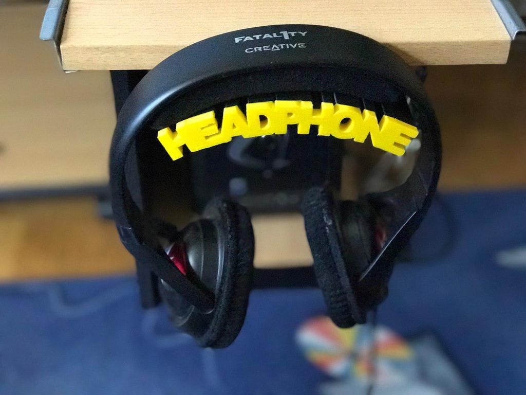 Headphone Holder (slightly curved)