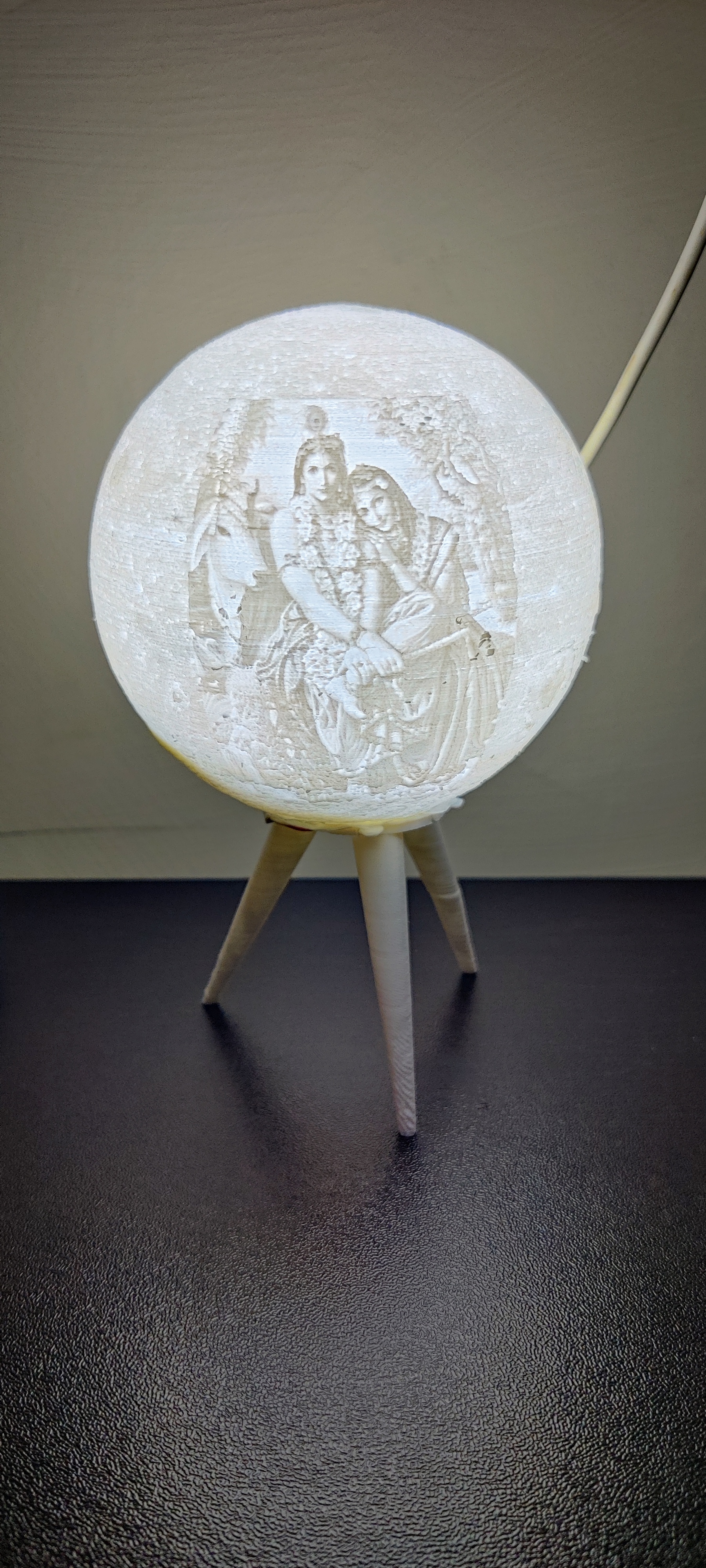 Radha Krishna Moon lamp