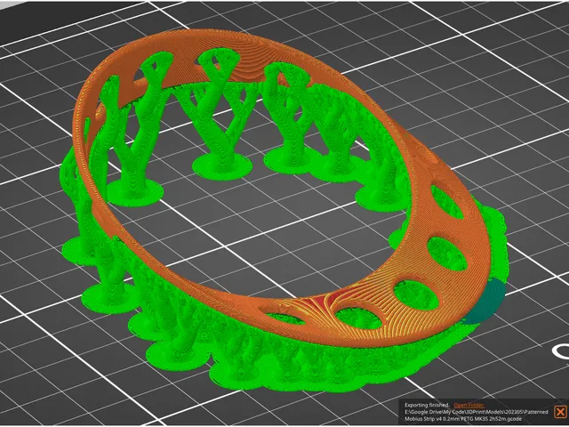 Möbius Strips with Organic Supports