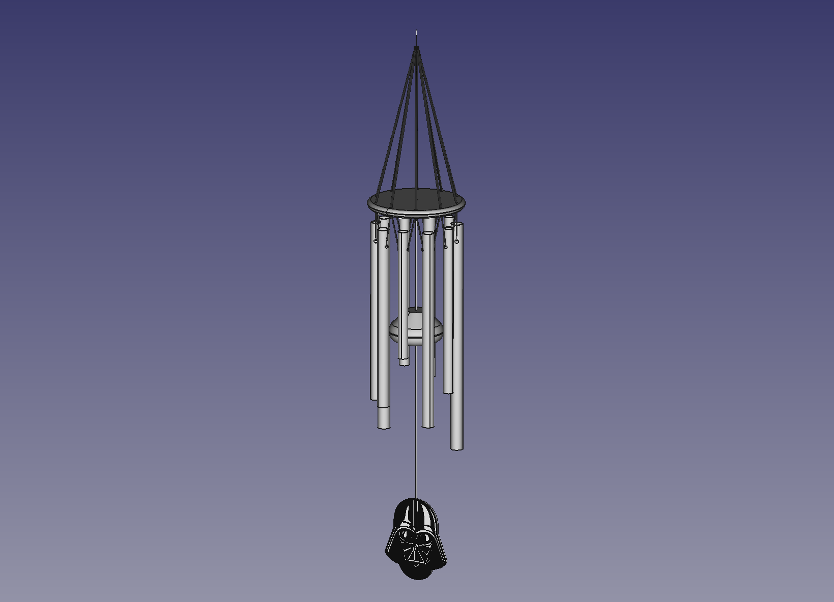 10Flute Wind Chime by andy Download free STL model