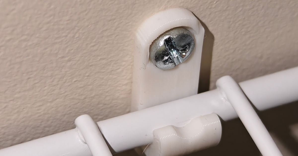 wire shelves mounting drywall back clips by Leo DIY Download free STL