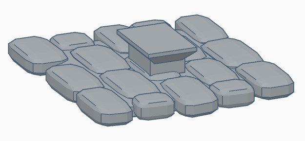 Playmobil Figure Stand Base Stone Path