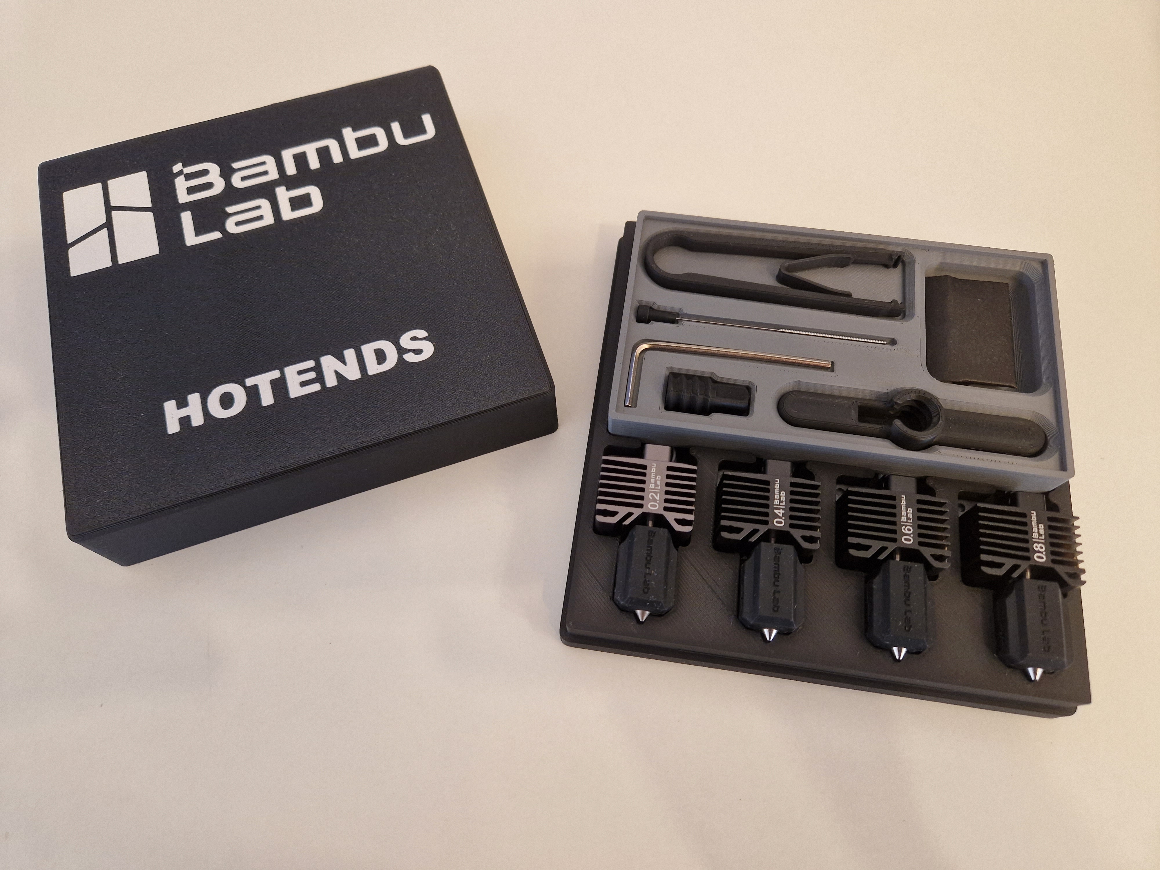Bambu Hotends Box with different Trays 3D model thumbnail
