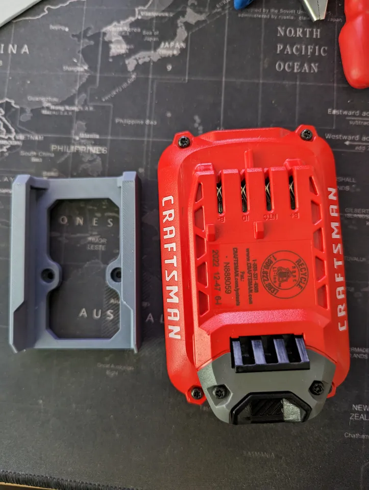 Craftsman Battery Mount / Holder by Ben Rigsby | Download free STL ...