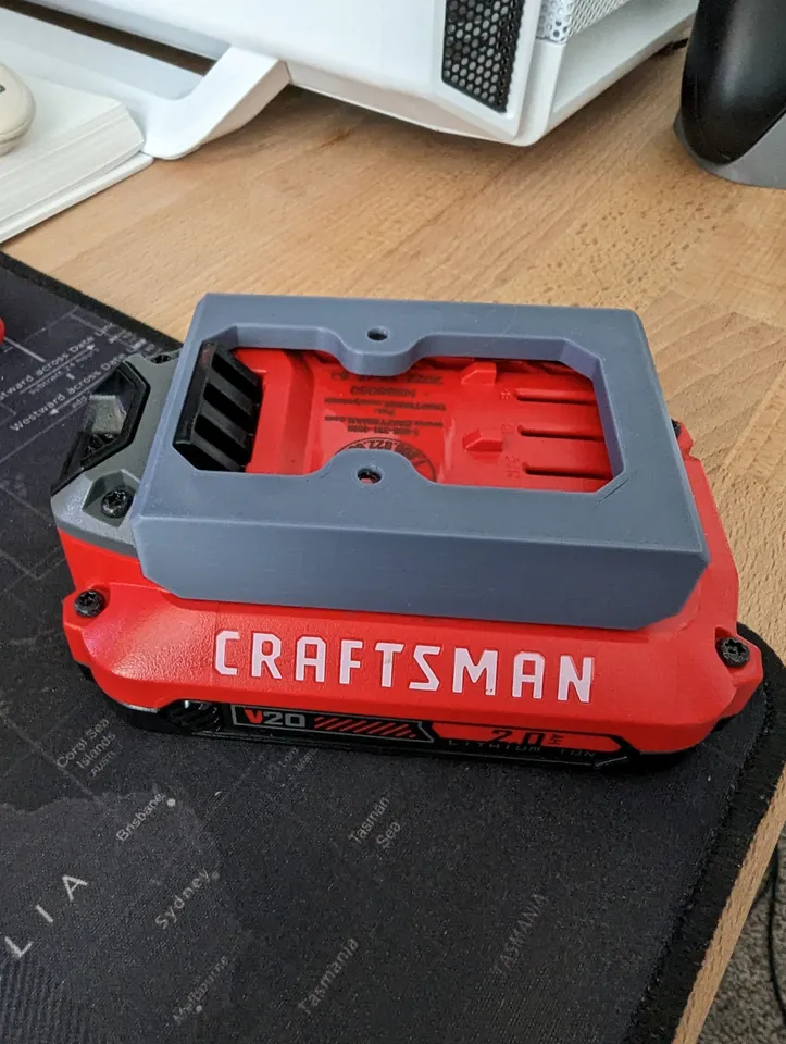Craftsman Battery Mount / Holder by Ben Rigsby | Download free STL ...