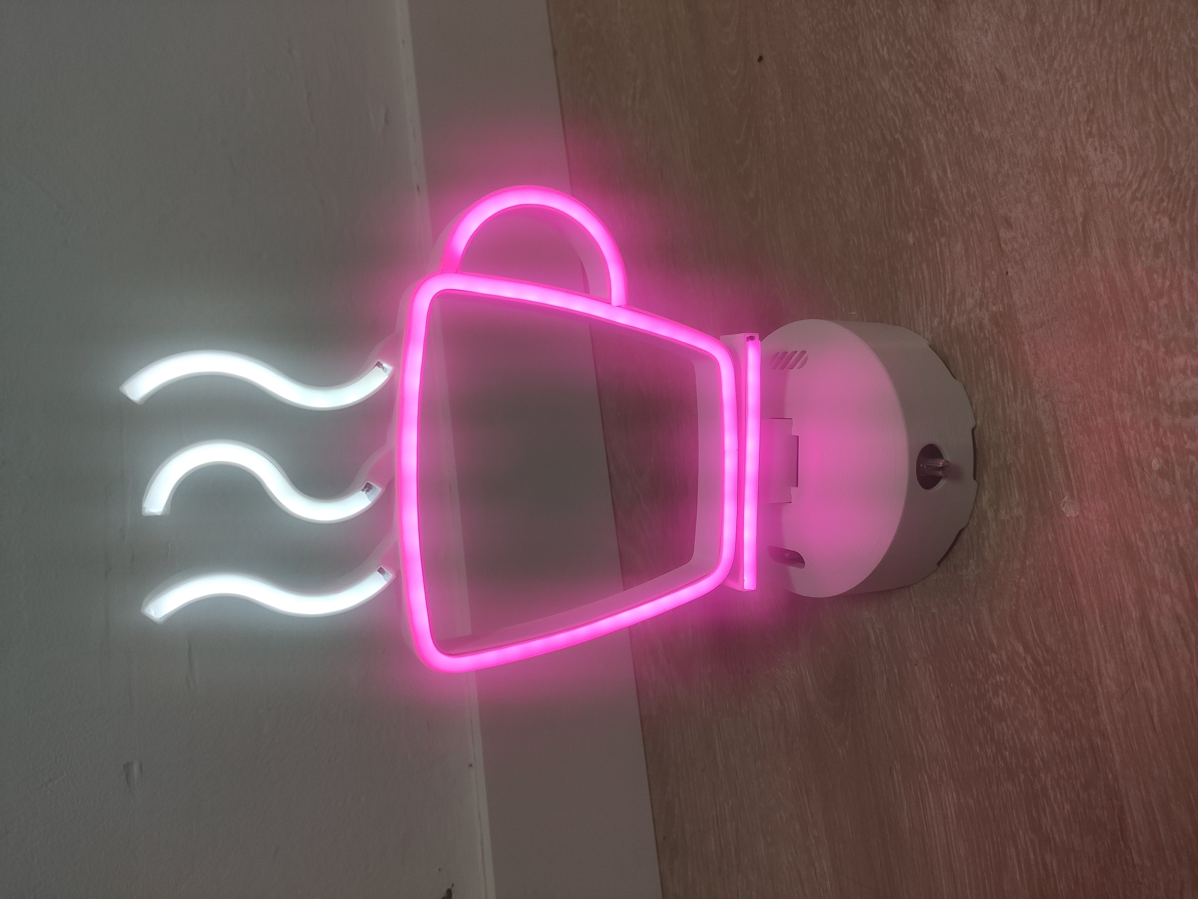 Desktop neon - shape coffe cup