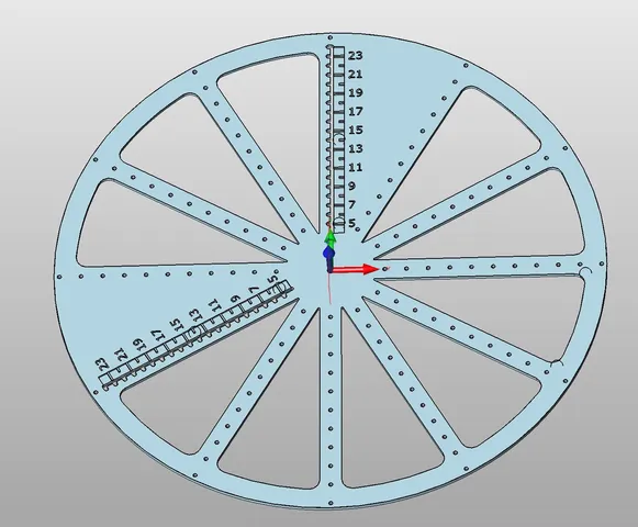 Clock face template (for placing hours signs)