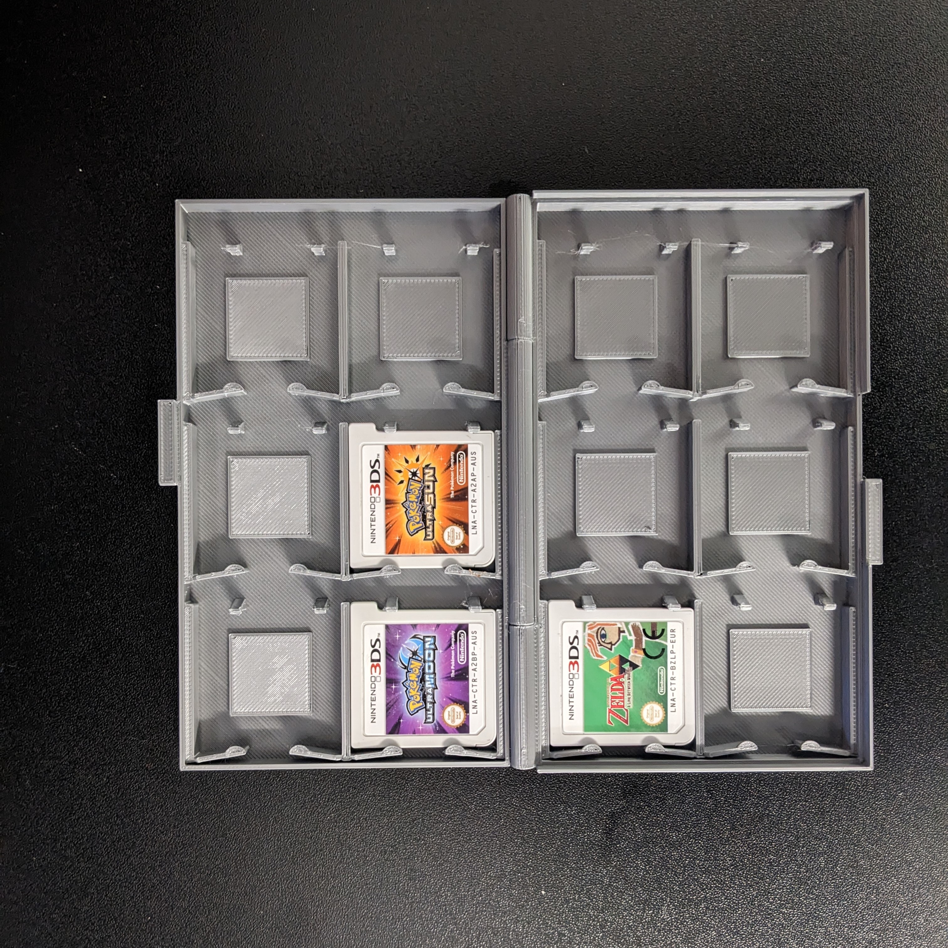DS & 3DS game card cartridge organizer (up to 12 game cards)