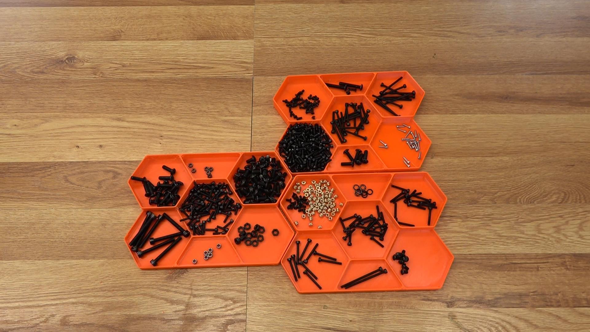 Steve's Hex Tray with magnets 3D model thumbnail