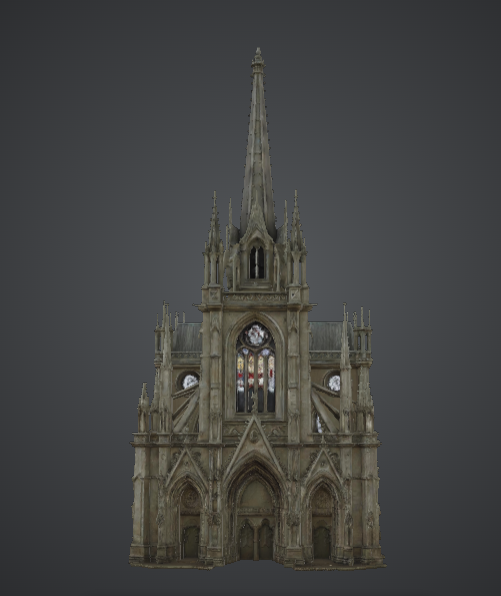 Grand Gothic Cathedral with Spire – Large Fantasy Church Terrain