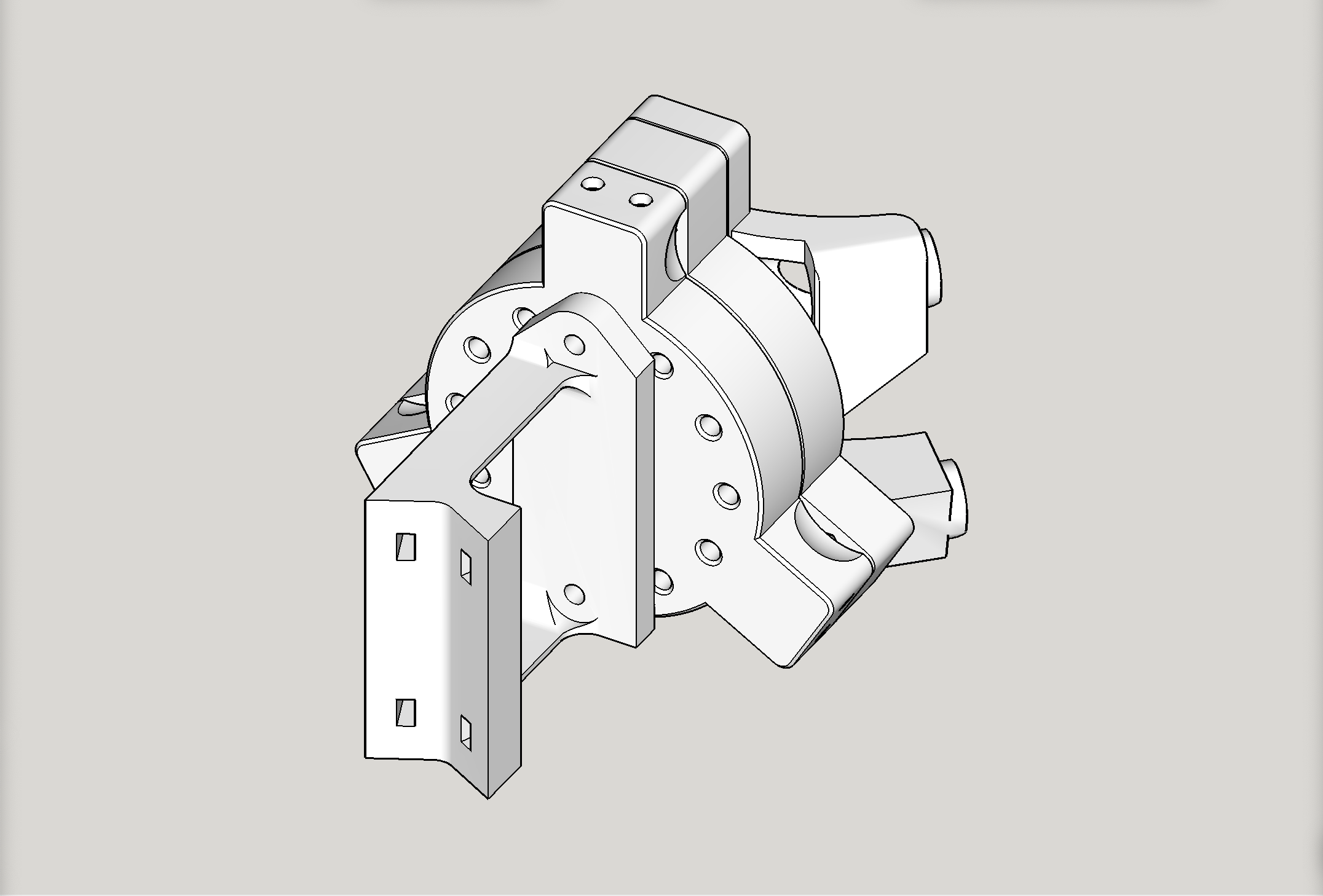 LowRider 3 CNC - Add-on - KINEMATIC Pen Holder v4.0 - generic design for pens on LR3 Dust Shoe (v4.0)