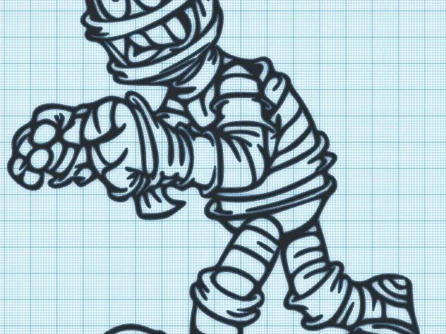 mummy - teeth  - wall art