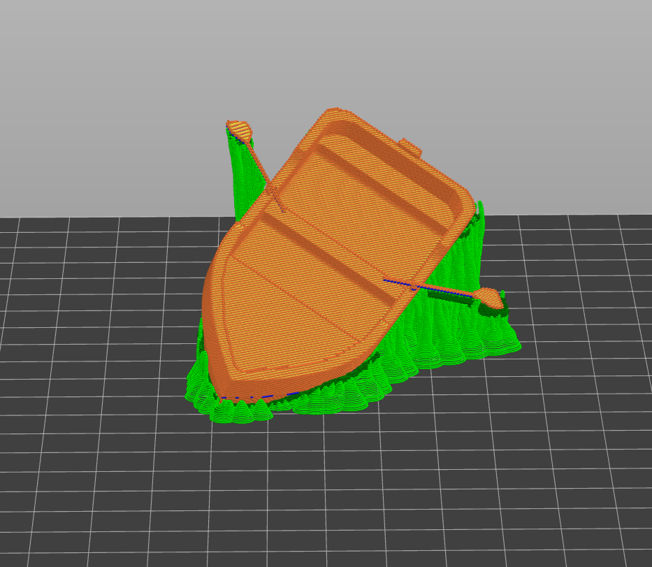 organic supported row boat