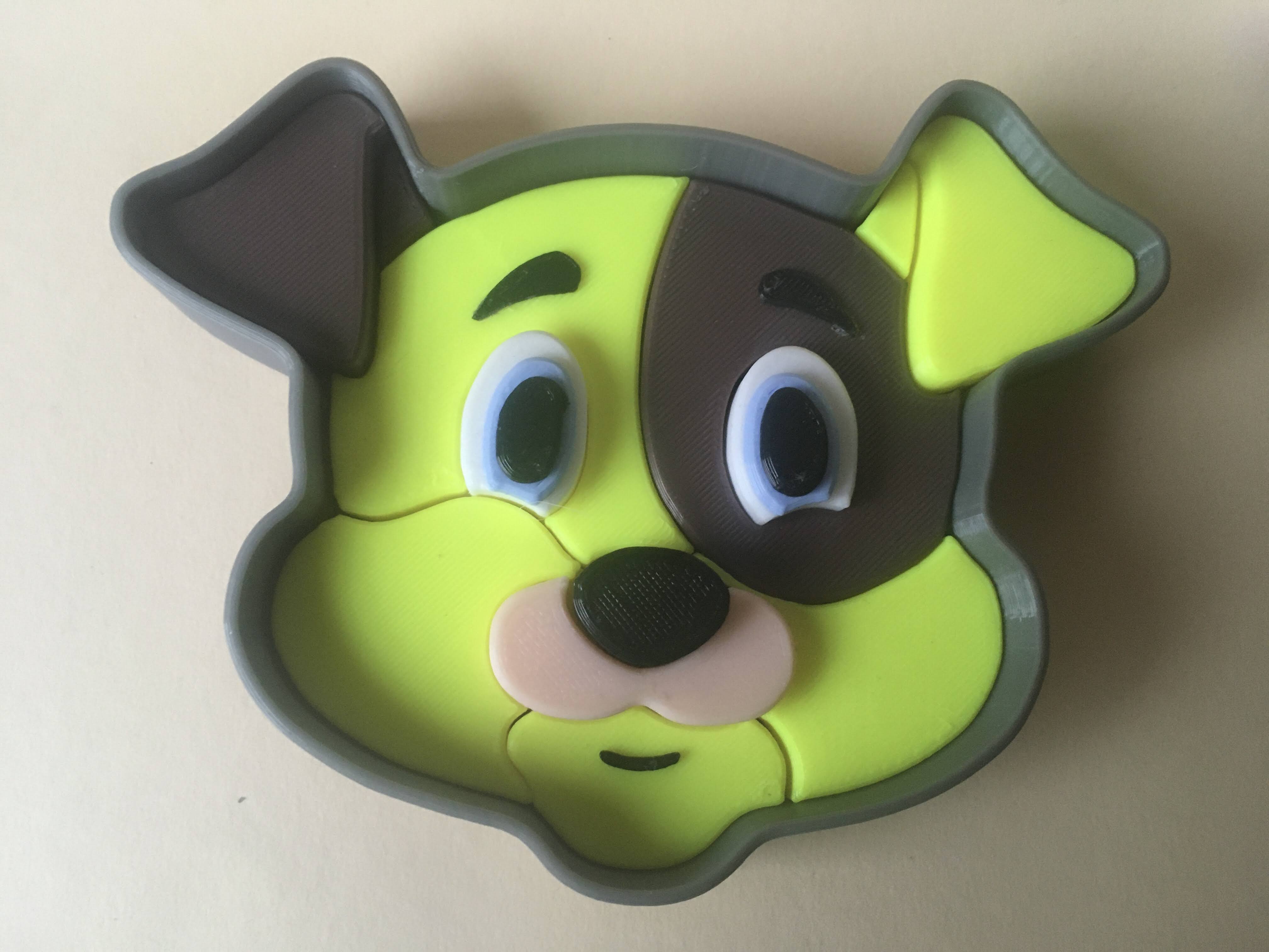 3D puzzle - Dog face by 3D|Nest | Download free STL model | Printables.com