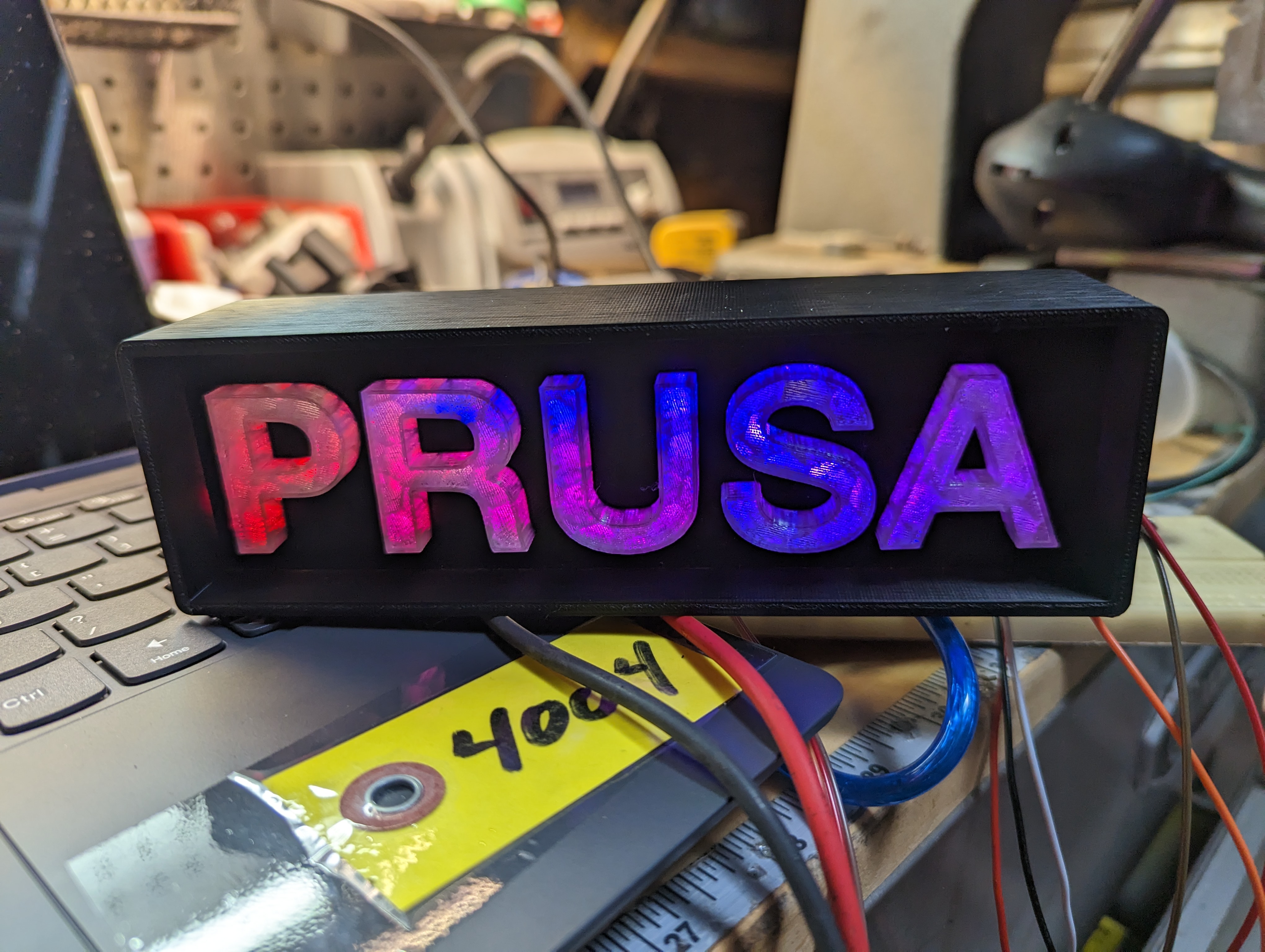 Lighted PRUSA Logo!