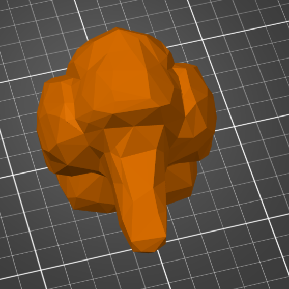 poodle bust lowpoly