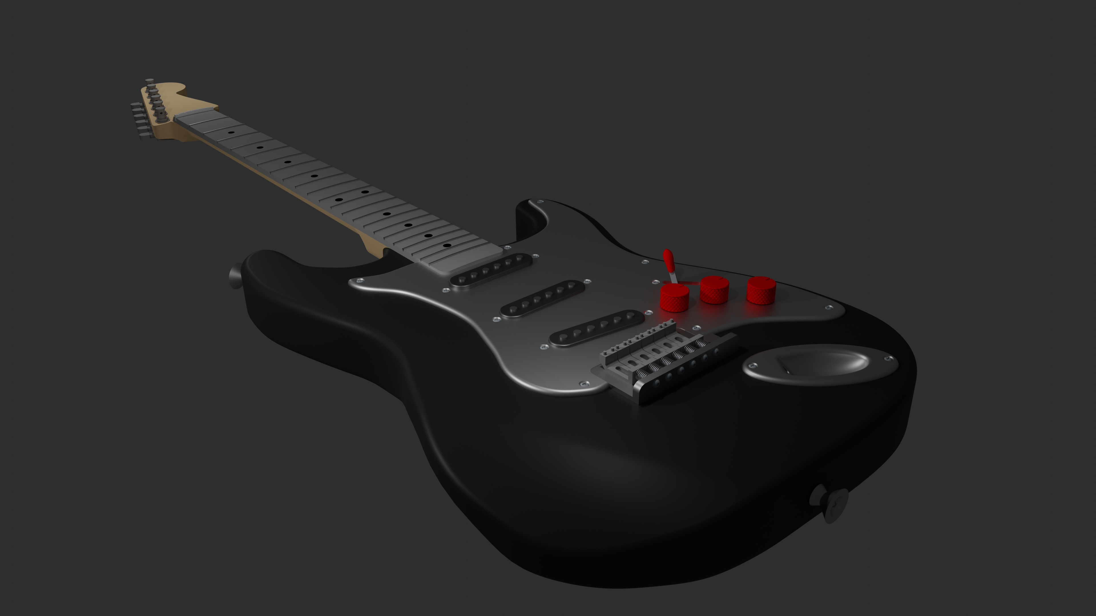 Stratocaster Electic Guitar Model Files (STEP+Onshape+STL)