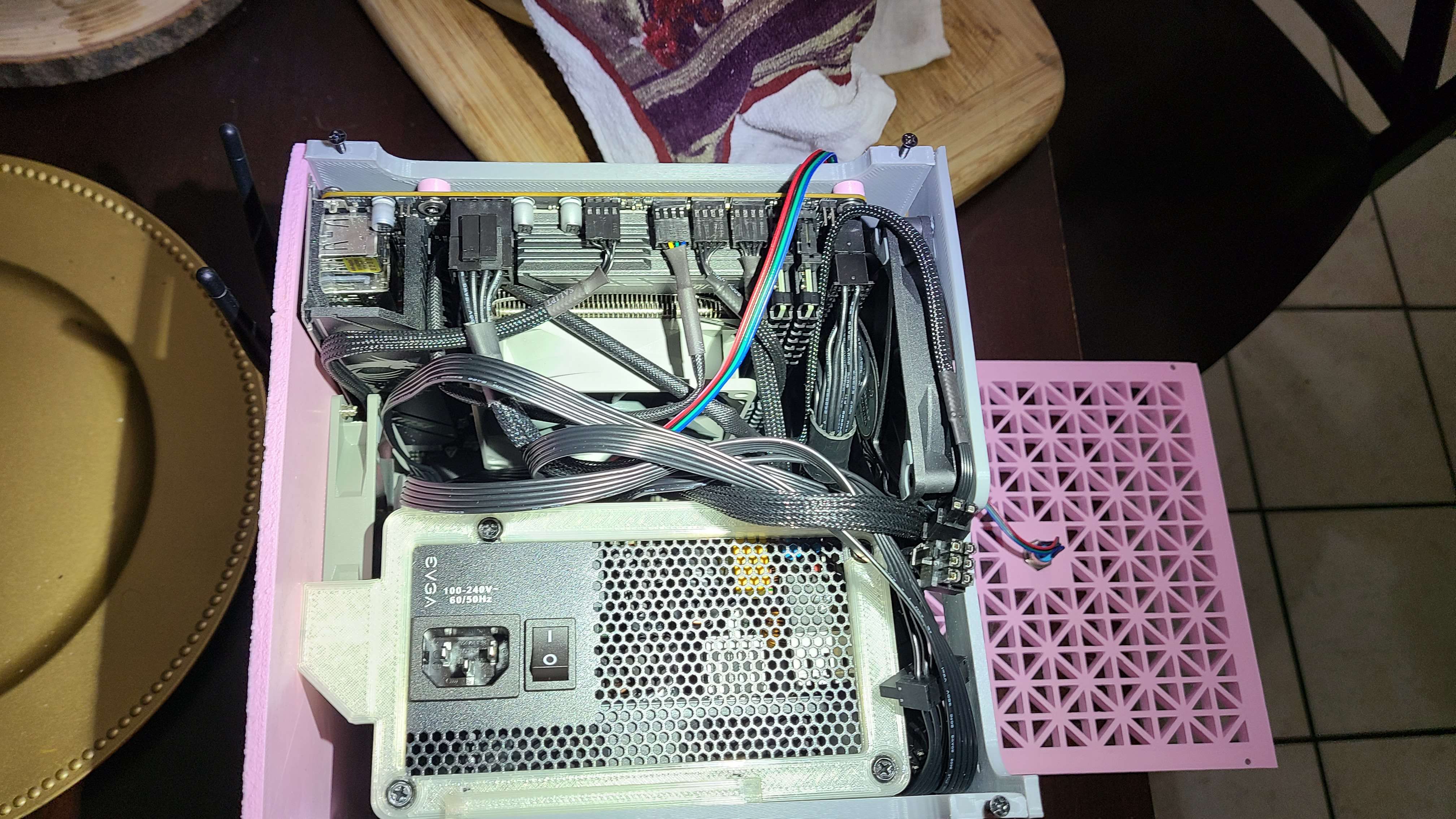 bracket for bigger PSU for cube ITX pc case
