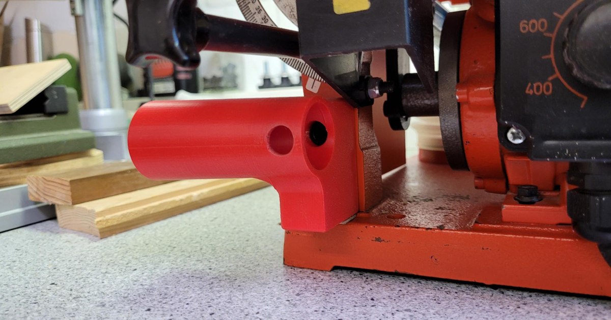 Hegner Multicut scroll saw dust extraction connection spare part by