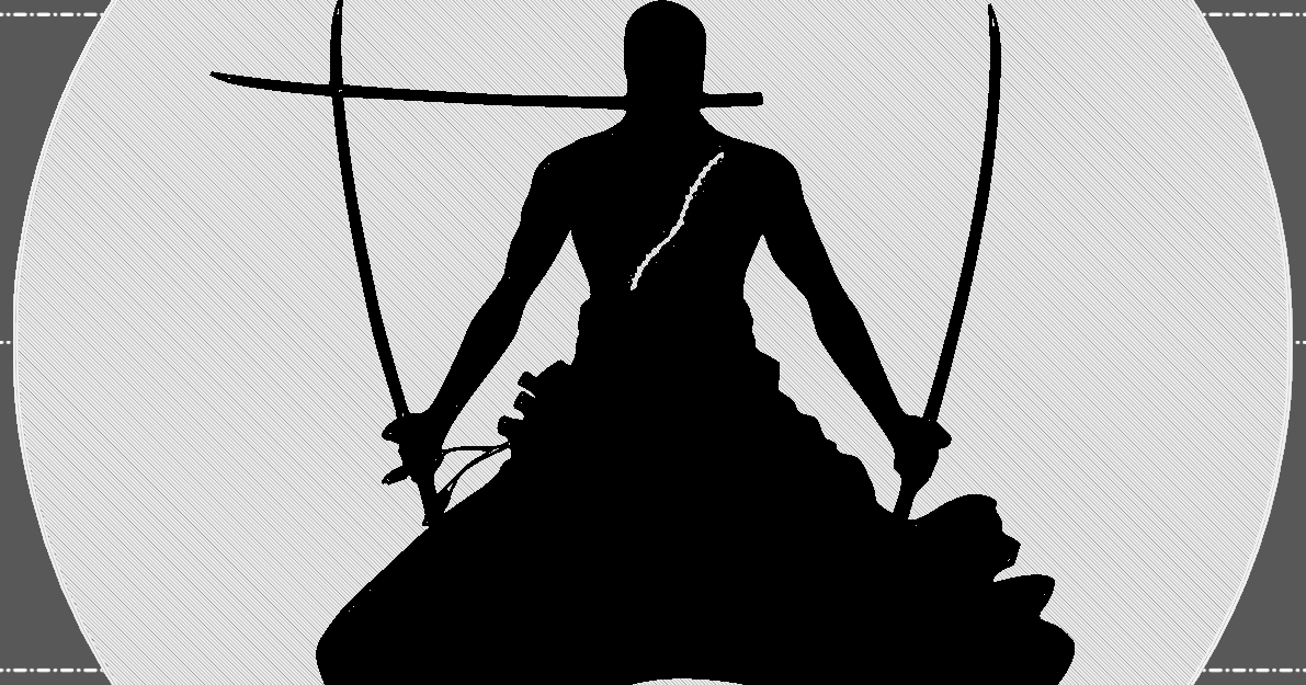 Roronoa Zoro Silhouette - 2 Colors by Triple G Workshop | Download free ...