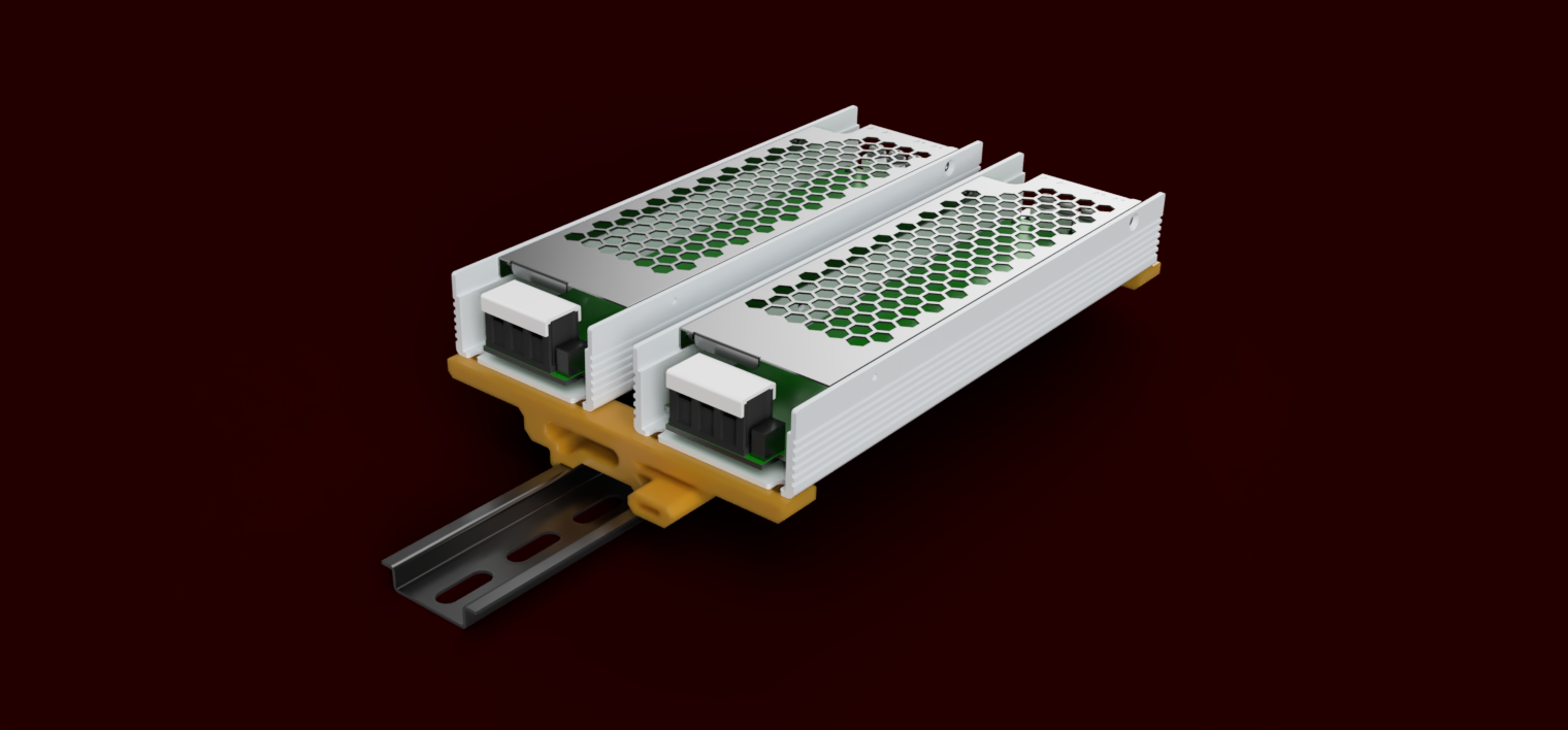 Dual Meanwell UHP Din Rail Mount
