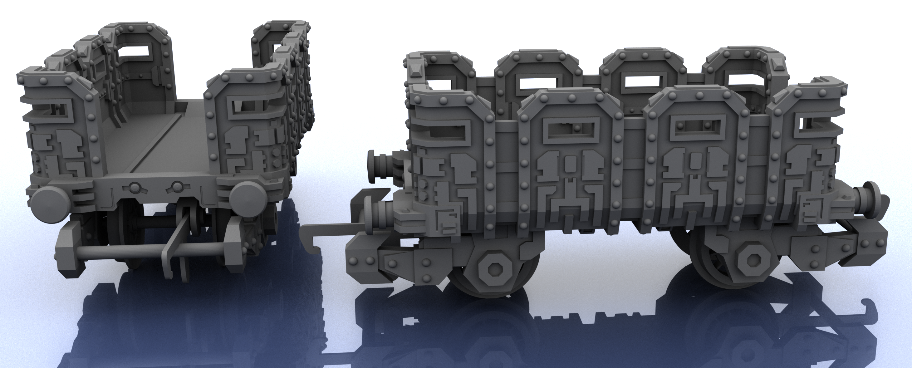 OO Train - Troop Platform v1 S - Warhammer Style