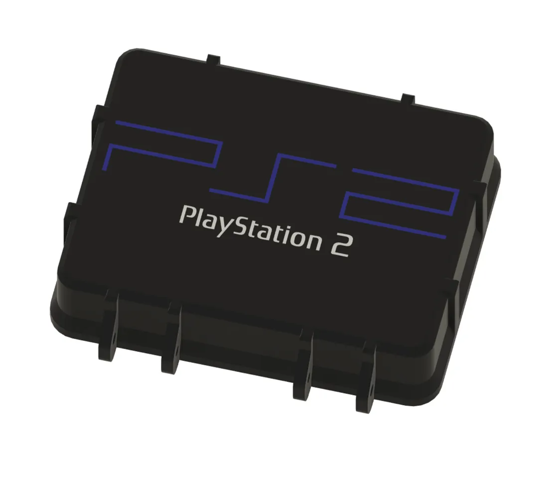 PlayStation 1 and 2 Memory Card Storage Box with Logo by Guybrush