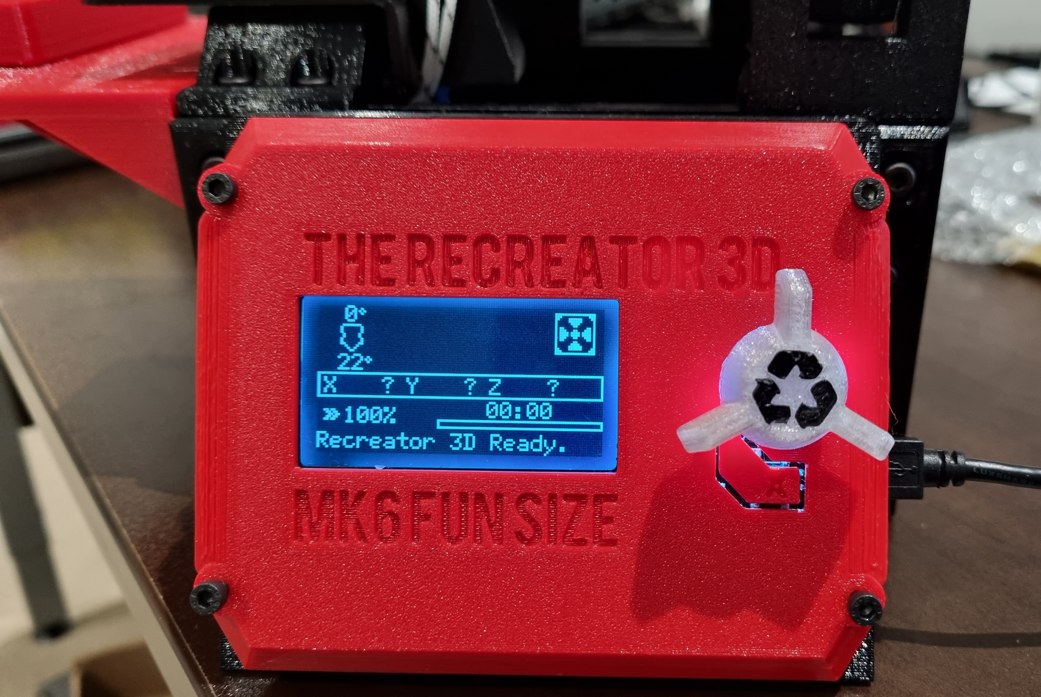 Fysetc AIO II faceplate and adjusted bottom plate for Recreator 3D 3D model thumbnail