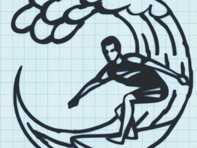 SURFER BARREL - WALL ART