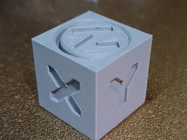 Fidget spinner calbration cube