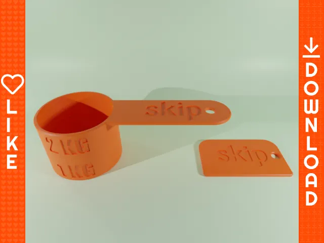 Skip Detergent Powder Scoop, with Scraper!