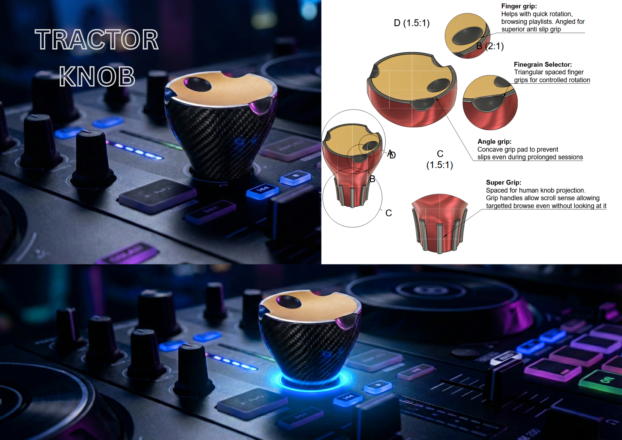 Tractor - Encoder/Browser Knob for Hercules Inpulse