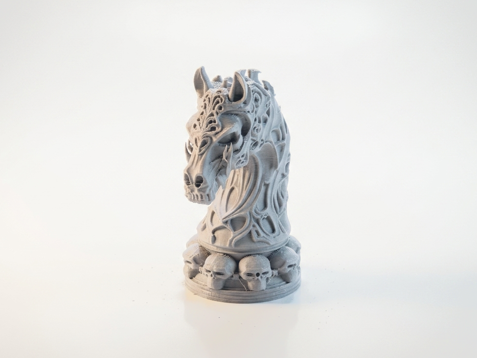 Skull Knight Chess Piece Gothic Sculpture 3D Printable