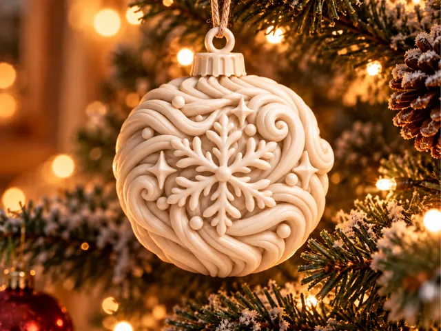 Strata Snowflake Christmas Tree Ornament