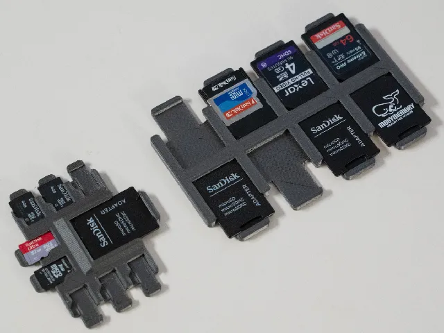 Clip-in SD and Micro SD Card Holders (Various Combinations & Build Your Own - STEP files)