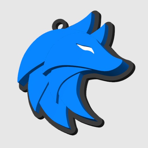 Miniatura 2 do modelo 3D Wolf Keychain by halSMic