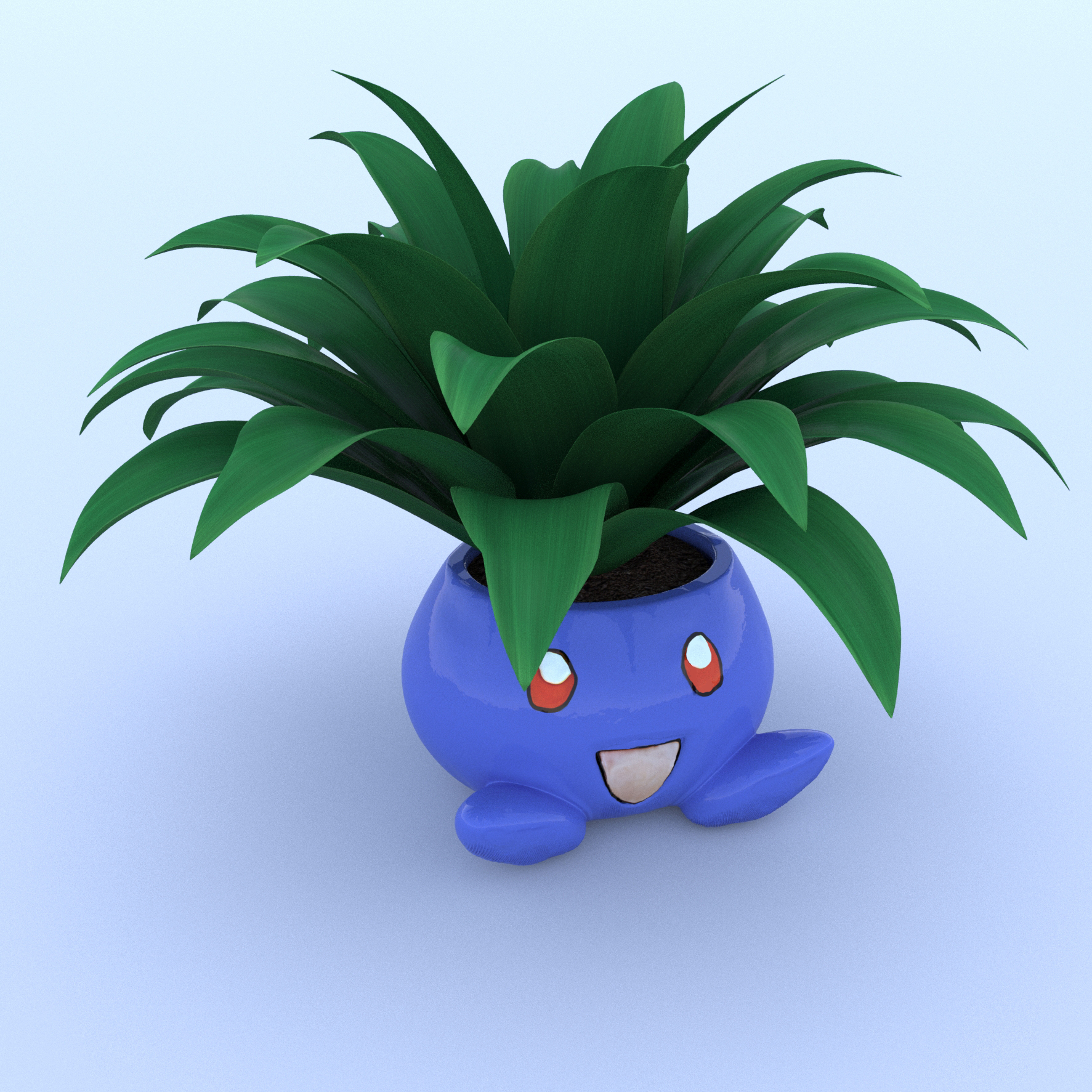 ℗043 Oddish Planter Pokemon 3D model