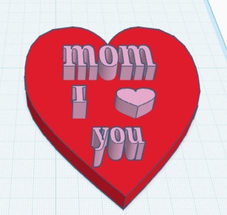 Mother's Day Heart with text