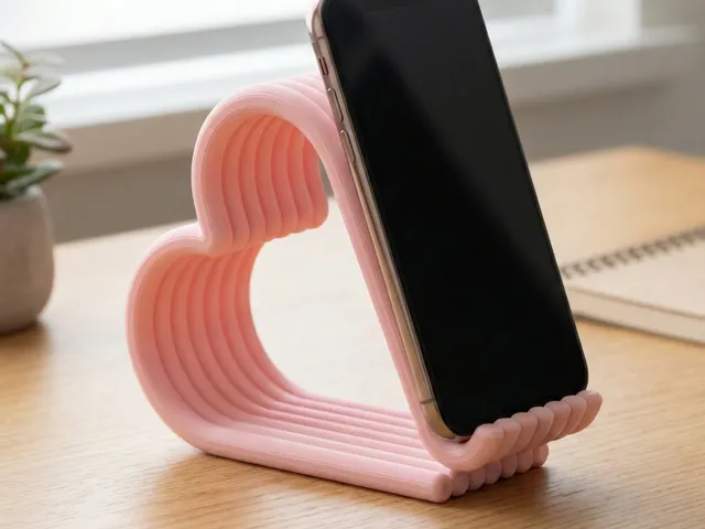 Minimalist "Wavy Heart" Phone Stand