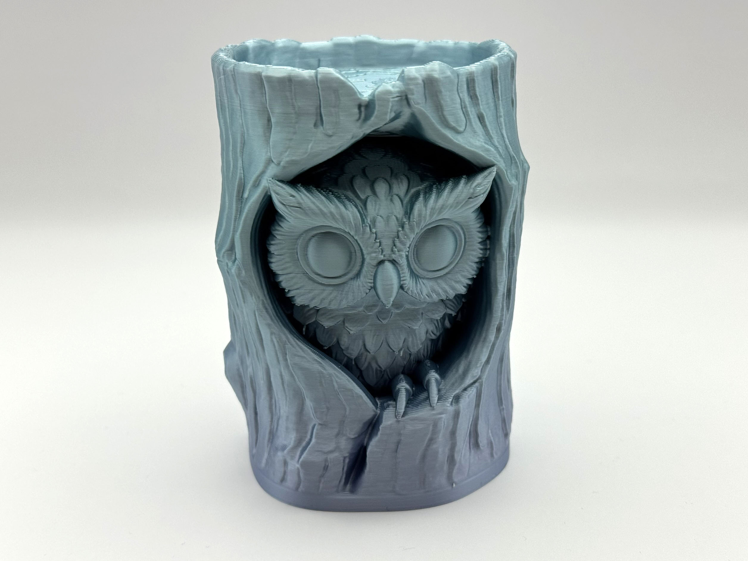Owl in Log Figure