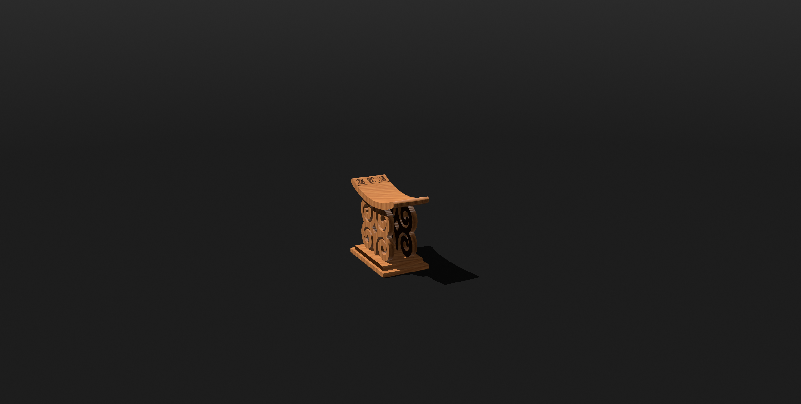 Adinkra African Stool