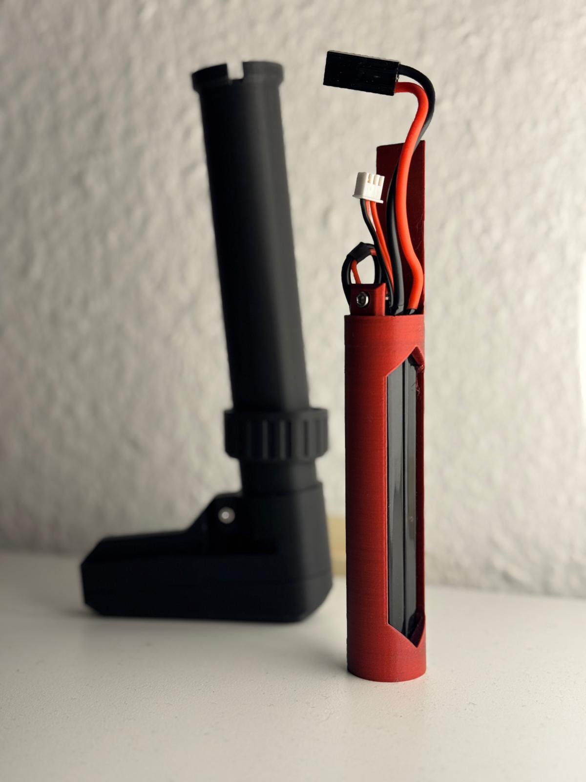 SecureFit Stock Battery Holder - LiPo 7.4V Bouble Stick (Mini Tamiya)