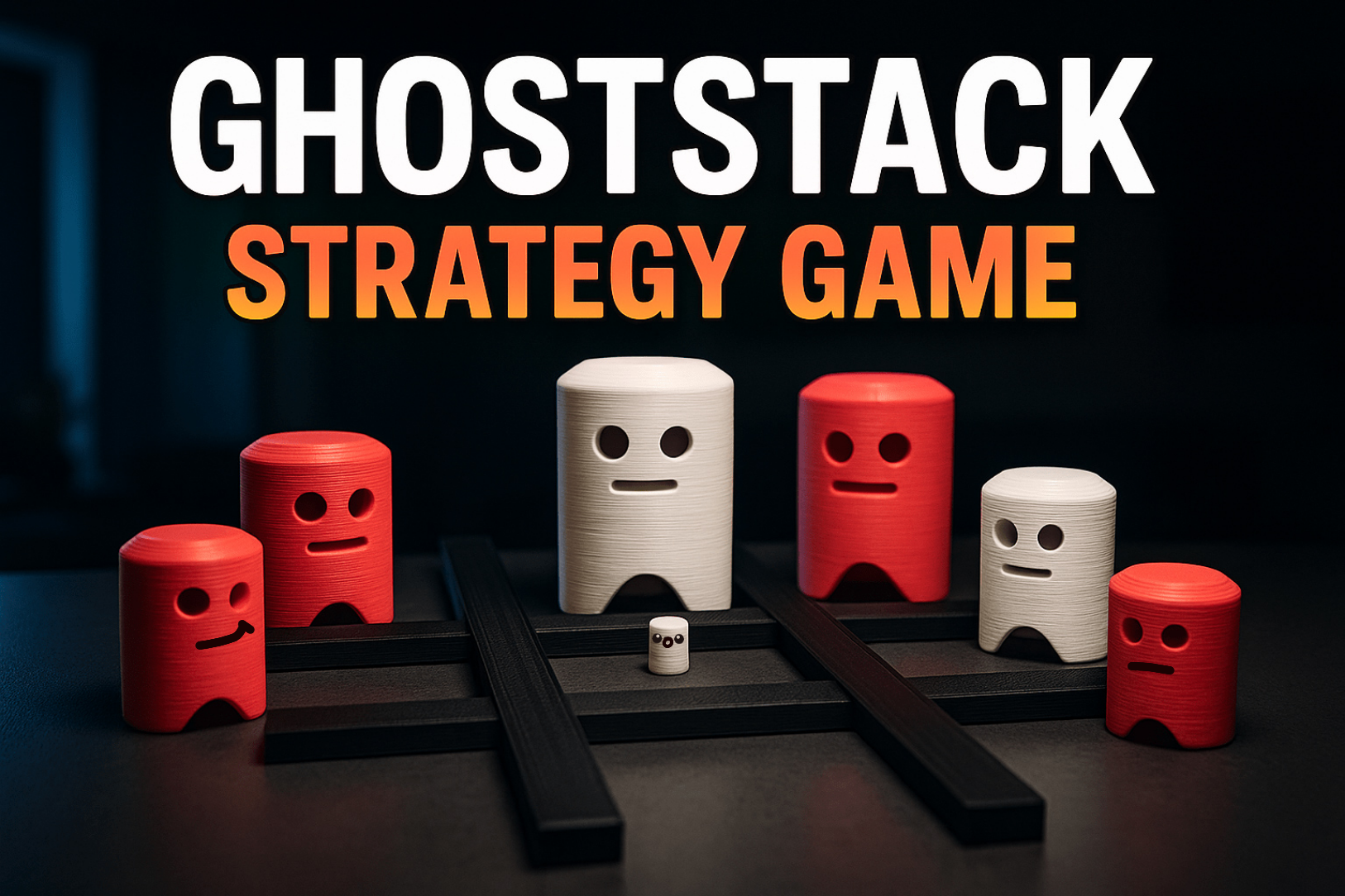 GhostStack – Tic-Tac-Toe Strategy Game with Nesting Ghosts