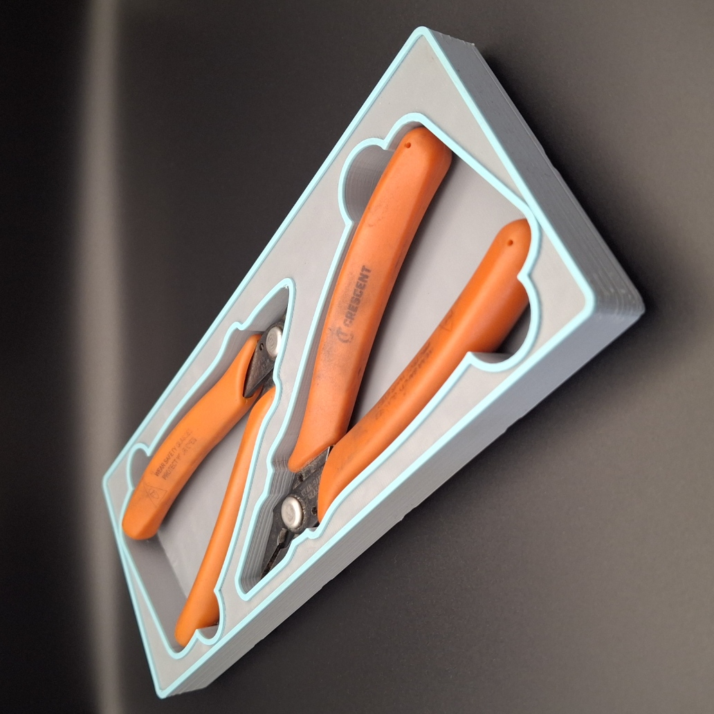 Gridfinity Crescent Mini Cutters & Needle-Nose Pliers Set Holder — miniatura 2