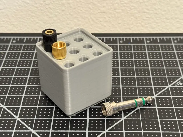Gridfinity 1/4" (6.35mm) Audio Adapter Holder