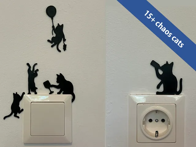 wall art switch - cat party