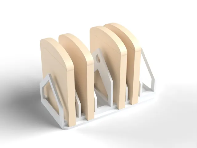 Toast Rack - 6 Slot Breakfast Rack with Carry Handle, Pointed Arches, No Supports (OpenSCAD)