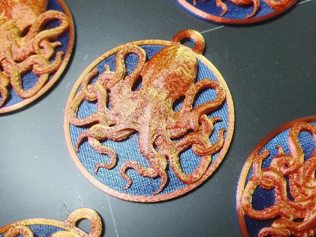 Octopus Pirate Medallion - No Supports needed! (Remix)