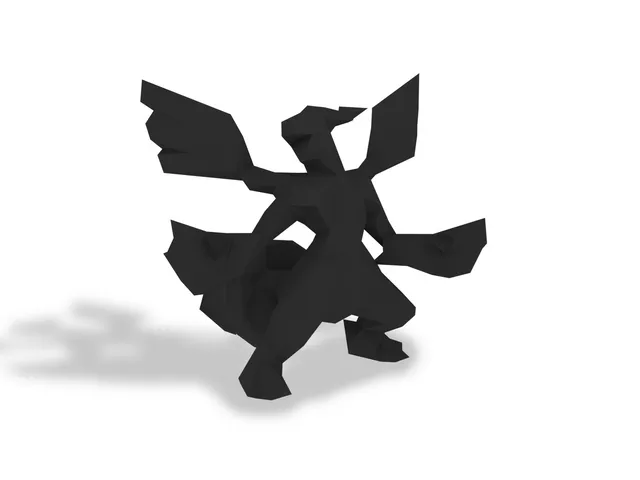 Zekrom Low Poly Pokémon