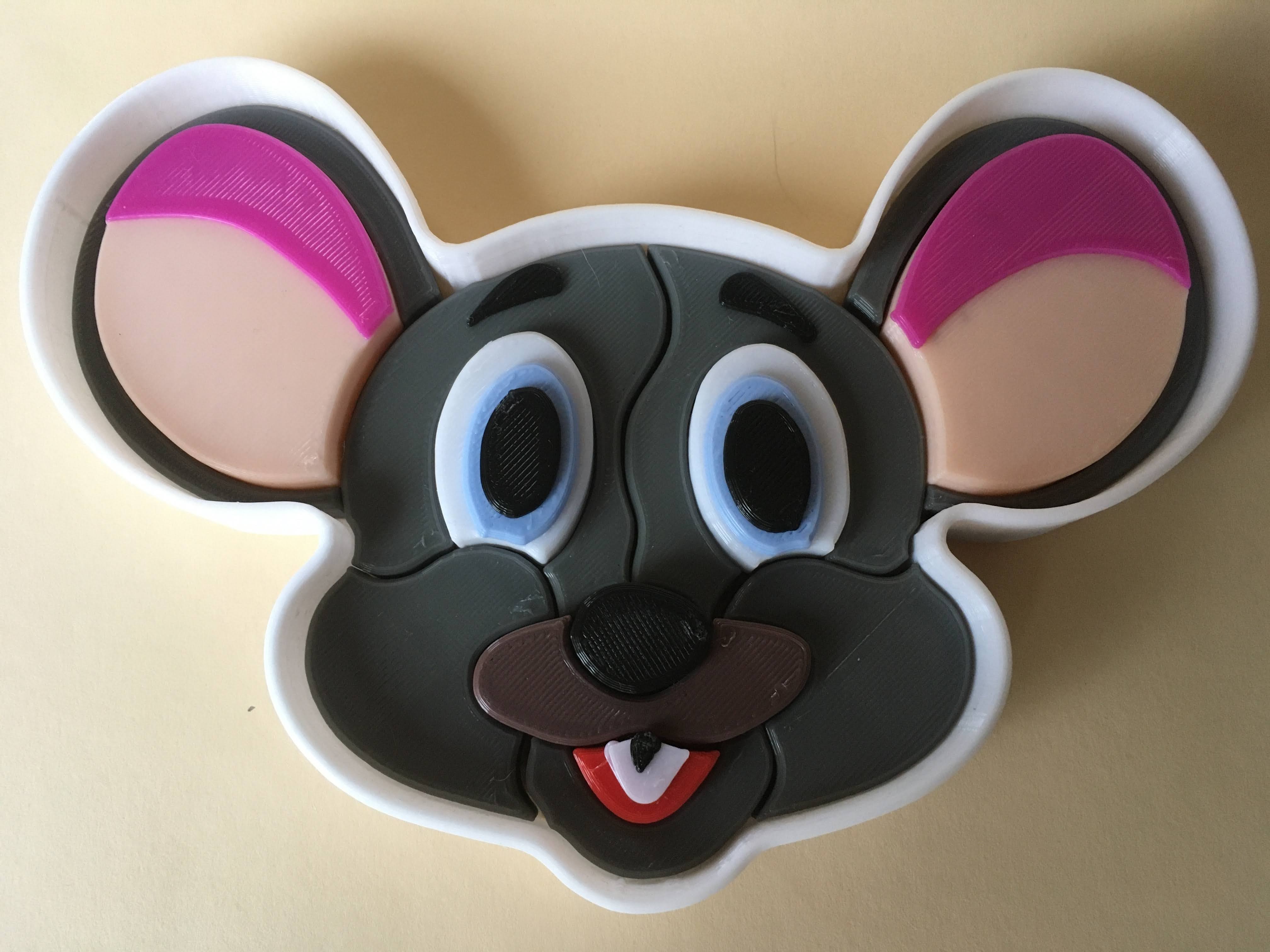 3D puzzle - Mouse face